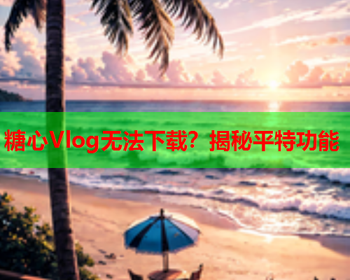 糖心Vlog无法下载？揭秘平特功能  第1张